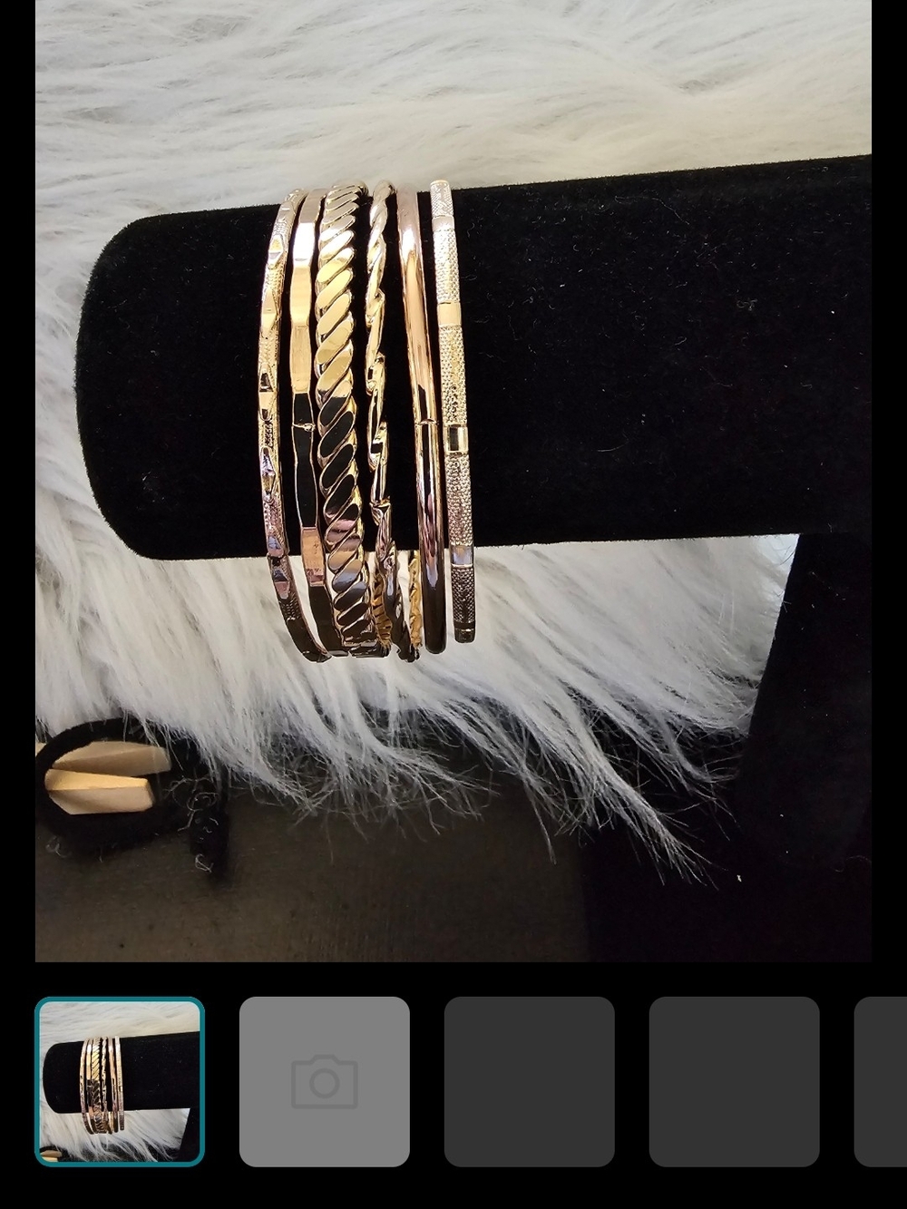 Gold Tone Multi-Stack Bangle Bracelet Set